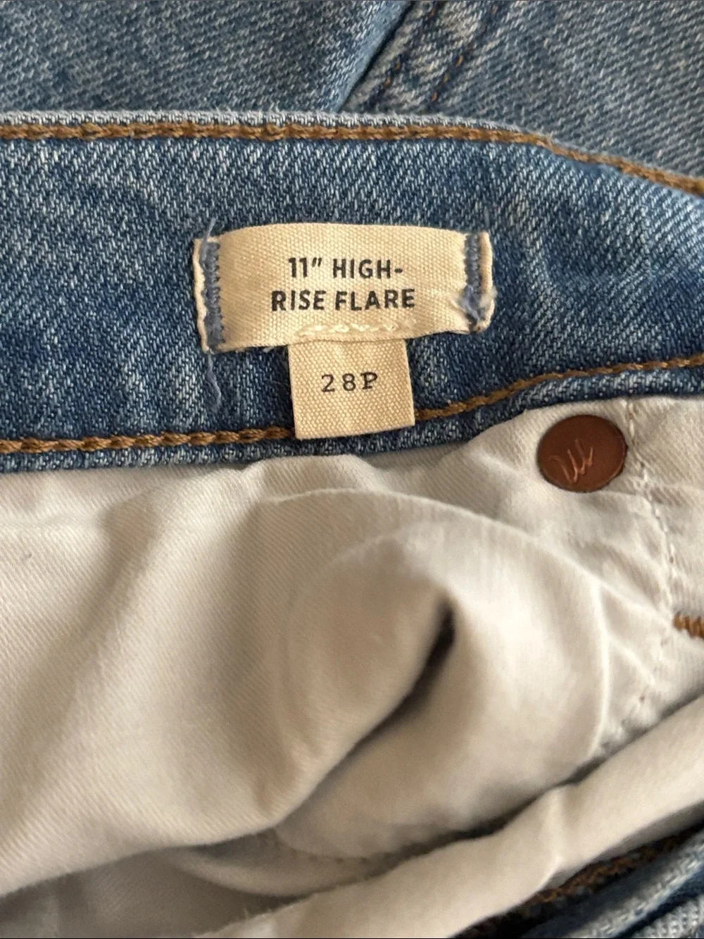 Madewell Light Blue 11” High-Rise Flare Leg Jeans